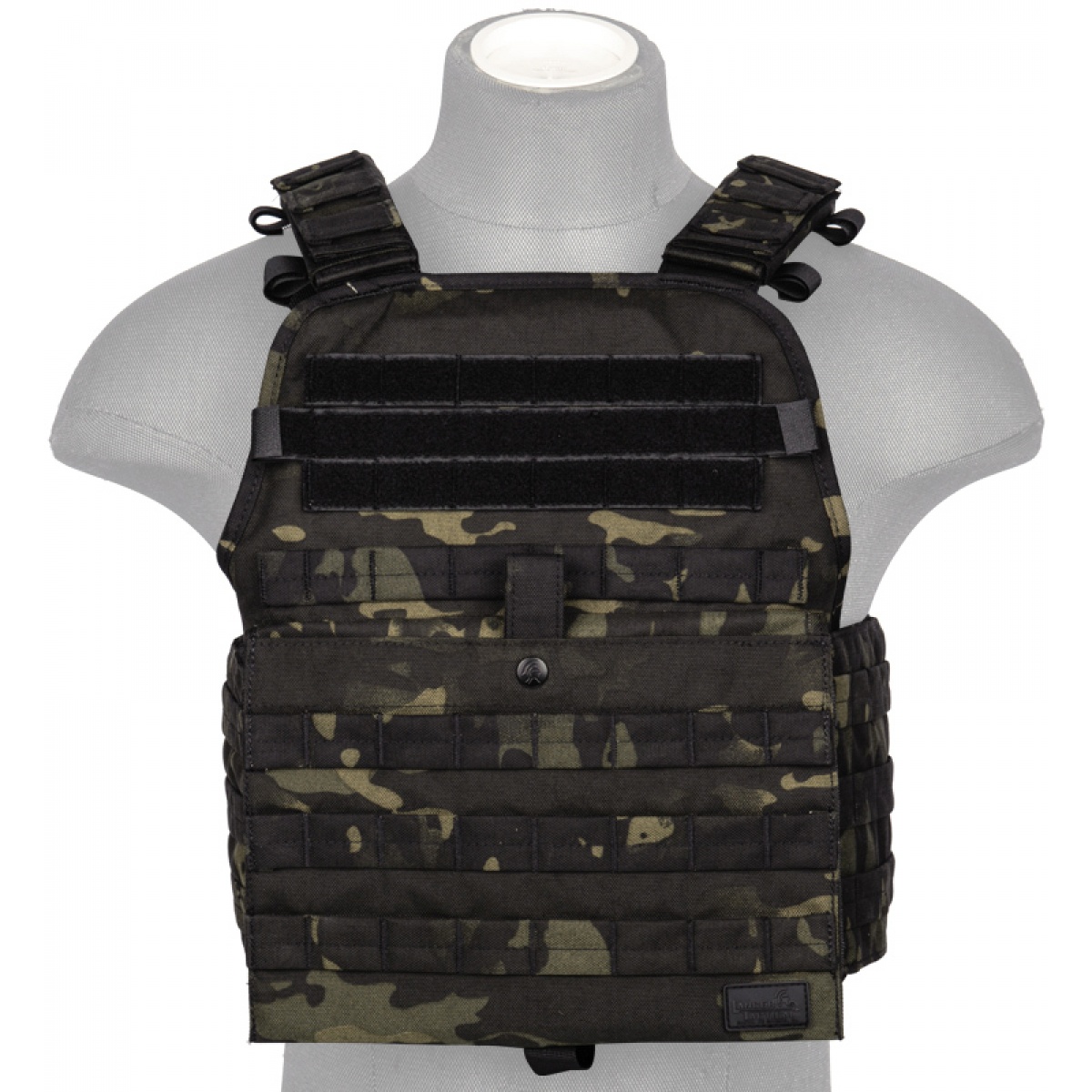 Lancer Tactical Airsoft MOLLE Ballistic Tactical Vest (Black Camo