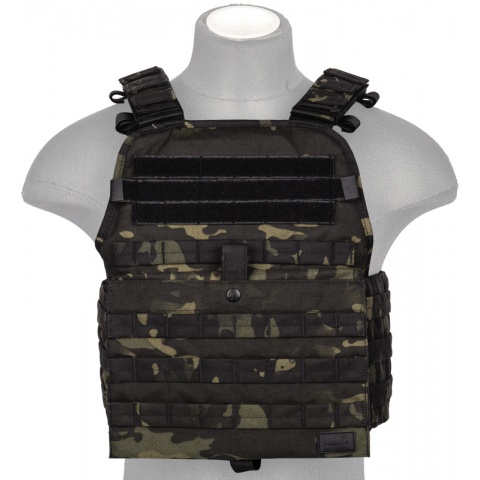 Lancer Tactical Airsoft MOLLE Ballistic Tactical Vest (Black Camo)