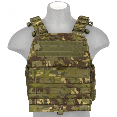 Lancer Tactical Airsoft MOLLE Ballistic Tactical Vest (Tropic Camo)