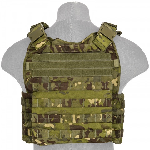 Lancer Tactical Airsoft MOLLE Ballistic Tactical Vest (Tropic Camo)