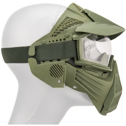 CYMA Airsoft Full Face Mask w/ Clear Goggles & Visor - OLIVE DRAB