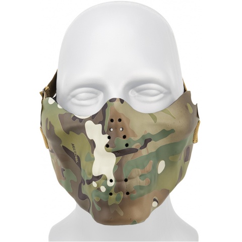 AMA Airsoft Tactical Half-Face Skull Mask - CAMO TROPIC
