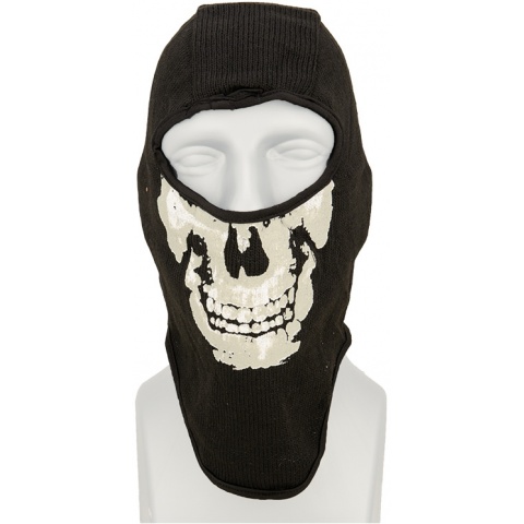 AMA Tactical Airsoft Balaclava Skull Face Mask - BLACK