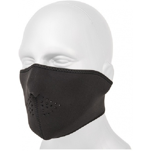 AMA Tactical Airsoft Neoprene Half Face Mask - BLACK