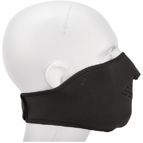 AMA Tactical Airsoft Neoprene Half Face Mask - BLACK