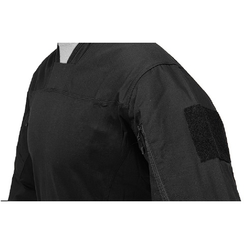 Lancer Tactical TLS HalfShell Combat Long Sleeve Shirt - BLACK