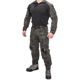 Lancer Tactical Airsoft Gen 3 Combat Shirt / Pants BDU - CAMO BLACK