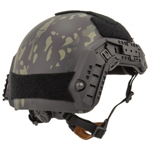 Lancer Tactical Adjustable Maritime Polymer Airsoft Helmet - CAMO BLACK (M/L)