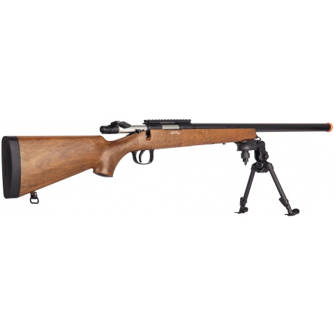 AGM Airsoft High Powered Bolt Action Sniper Rifle w/ Bipod - WOOD
