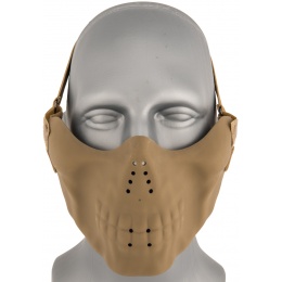 AMA Tactical Skull Lower Face Mask w/ Foam Padding - TAN