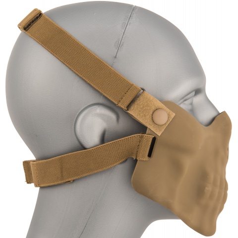 AMA Tactical Skull Lower Face Mask w/ Foam Padding - TAN