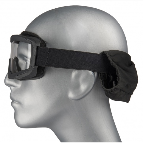 Lancer Tactical Airsoft Polycarbonate Safety Lens Goggles w/ UV400 Lens - BLACK