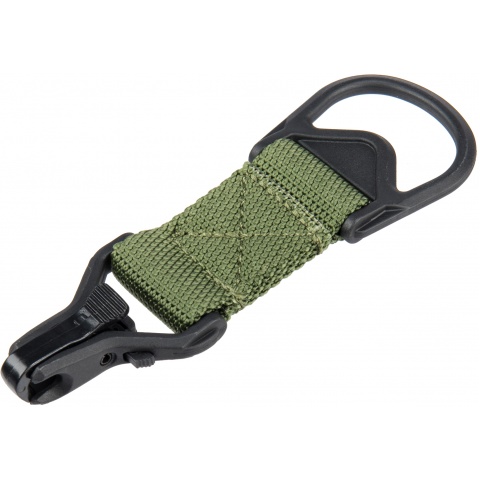 Lancer Tactical Airsoft Sling MA1 Single Point Paraclip Adapter - OD GREEN