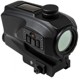 NcStar Tactical Solar Powered Red Dot Sight - BLACK