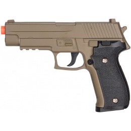 UK Arms G26D Airsoft Metal P226 Spring Pistol - DARK EARTH
