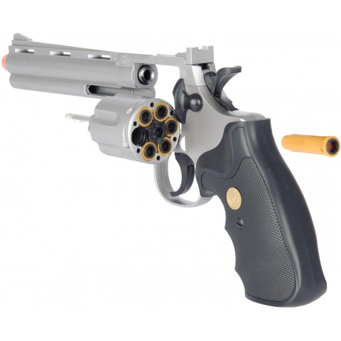 UK Arms Airsoft G36S Spring Revolver Pistol - Silver