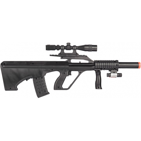 UK Arms P2300 AUG Spring Power Airsoft Rifle w/ Laser and Scope (Color: Black)
