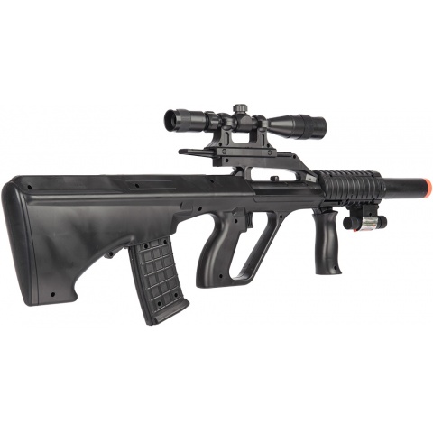 UK Arms P2300 AUG Spring Power Airsoft Rifle w/ Laser and Scope (Color: Black)