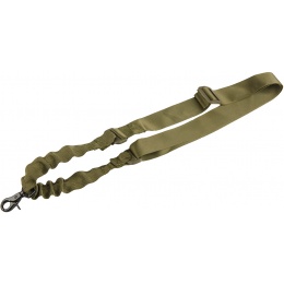 Lancer Tactical Airsoft Bungee Single Point Rifle Sling - OD GREEN
