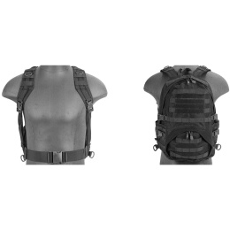 Lancer Tactical 600 Denier Nylon Patrol Backpack - BLACK