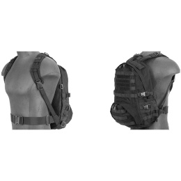 Lancer Tactical 600 Denier Nylon Patrol Backpack - BLACK