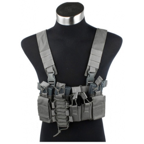 UK Arms Airsoft Tactical QR Chest Rig - FOLIAGE GREEN