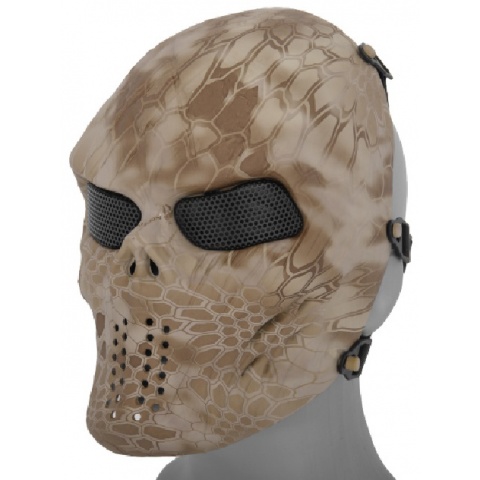 AMA Airsoft Full Face Mesh Villain Skull Mask - NOMAD