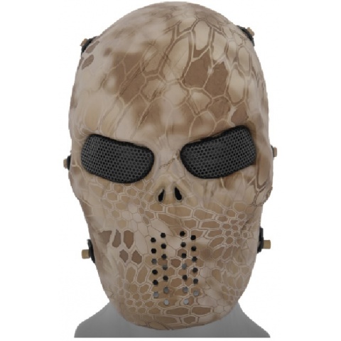 AMA Airsoft Full Face Mesh Villain Skull Mask - NOMAD