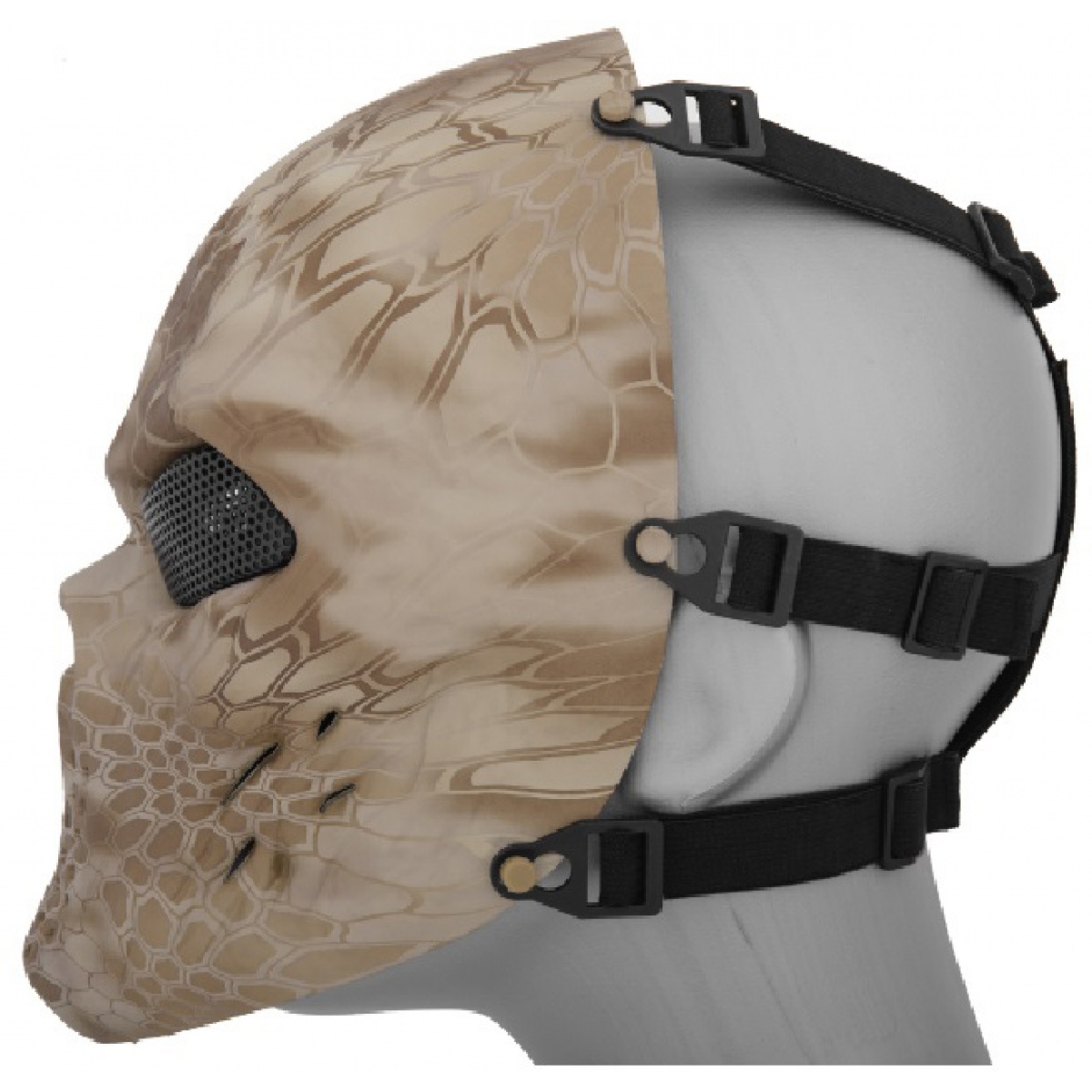 AMA Airsoft Full Face Mesh Villain Skull Mask NOMAD Airsoft Megastore