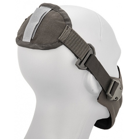 AMA Tactical Hard Foam Neoprene Half Face Mask - GRAY