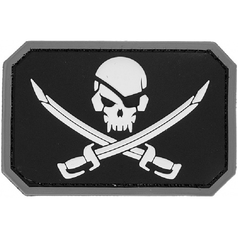 AMA Pirate Cutlass PVC Patch - BLACK/WHITE