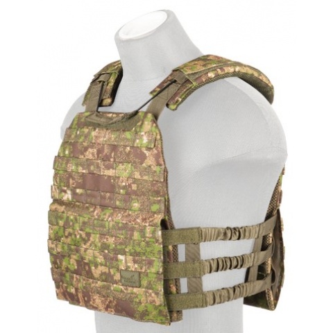 Lancer Tactical 600D Nylon Tactical Vest w/ Shoulder Straps (PC Green)
