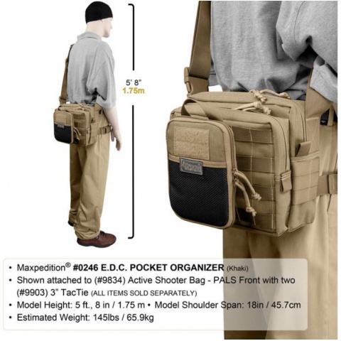 Maxpedition E.D.C. Multi-Tool Pocket Organizer - DARK BROWN
