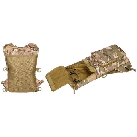Lancer Tactical Airsoft Lightweight Hydration Pack - CAMO