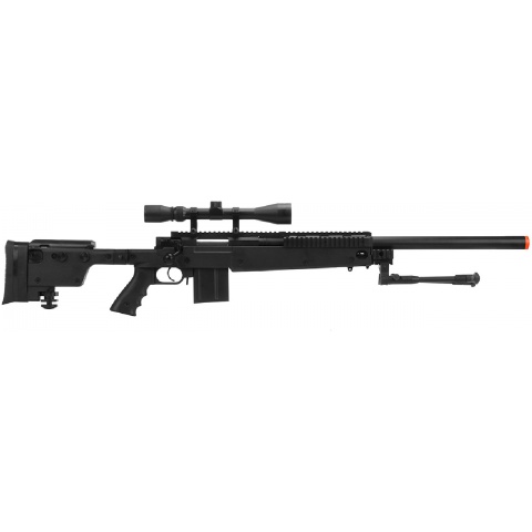 Well MB4406D Sniper Rifle W/ Folding Stock Bipod & Scope - BLACK