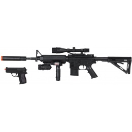 AMA Vertical Grip Laser Adjustable Stock + Spring Airsoft Pistol