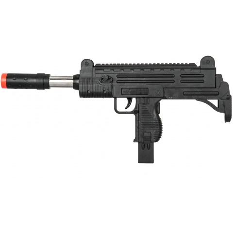 UK Arms Airsoft Spring Uzi Submachine Gun w/ Laser Sight - BLACK