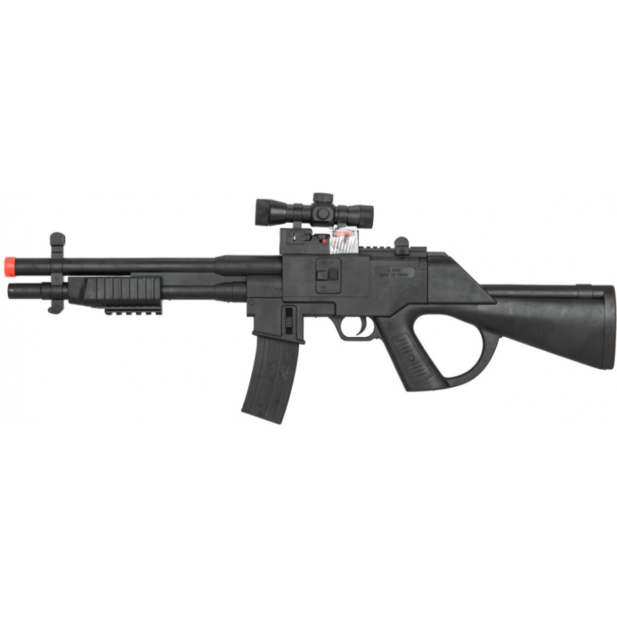 AMA Tactical Airsoft Spring Shotgun w/ Scope & Laser BLACK Airsoft