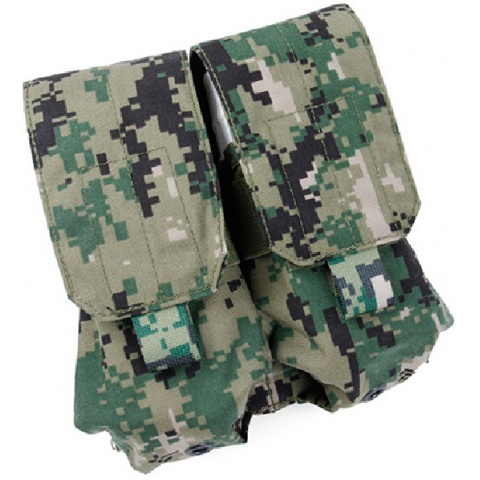 AMA Airsoft Dual M4 Double Magazine Pouch - WOODLAND DIGITAL