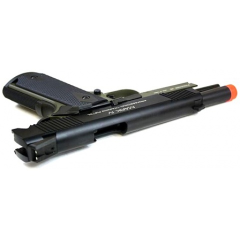 KWA Full Metal M1911 MKIV PTP Gas Blowback Pistol w/ Railed Frame in OD Green
