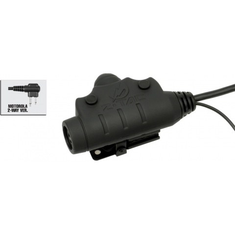 Z-Tactical U94 PTT Headset Accessory - MOTOROLA 2-PIN - BLACK