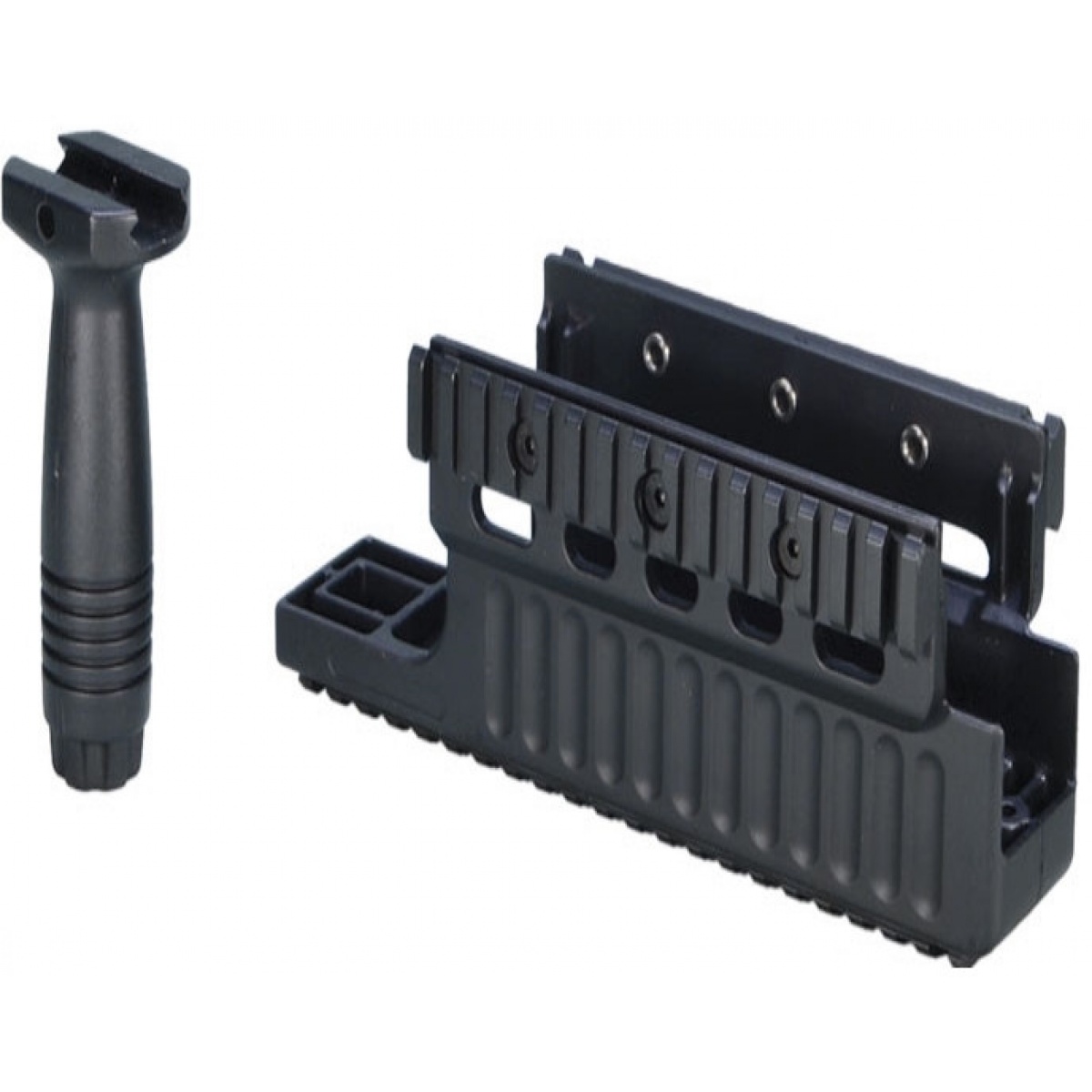 ARES Metal M60/MK43 Airsoft Handguard w/ Vertical Foregrip BLACK Airsoft Megastore