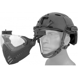 WoSport Piloteer Fast Helmet Adapter Face Mask - WOODLAND DIGITAL