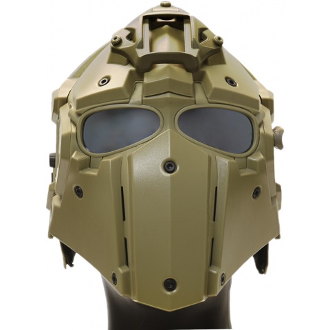WoSport Tactical Helmet w/ NVG Shroud & Transfer Base - TAN