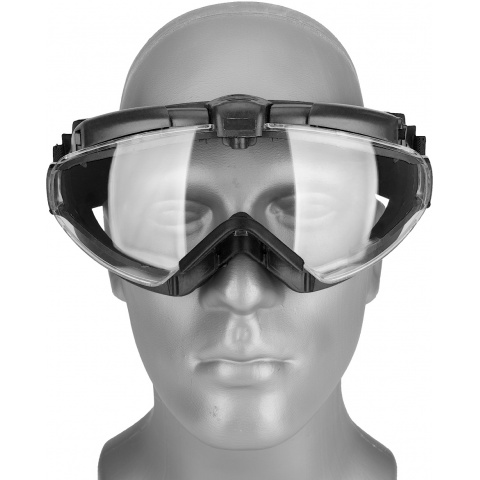 WoSport Tactical TPU Outdoor Aviator Fan Goggles - BLACK