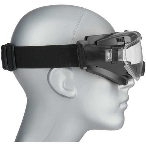 WoSport Tactical TPU Outdoor Aviator Fan Goggles - BLACK