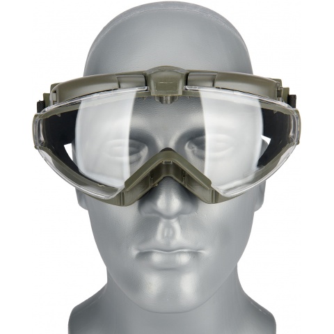 G-Force Tactical TPU Outdoor Aviator Fan Goggles - OLIVE DRAB