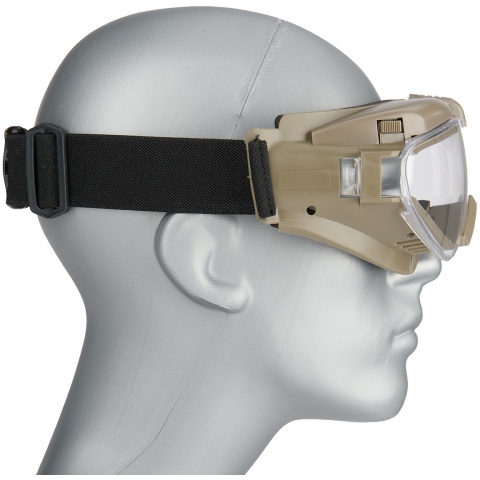 G-Force Tactical TPU Outdoor Aviator Fan Goggles - TAN