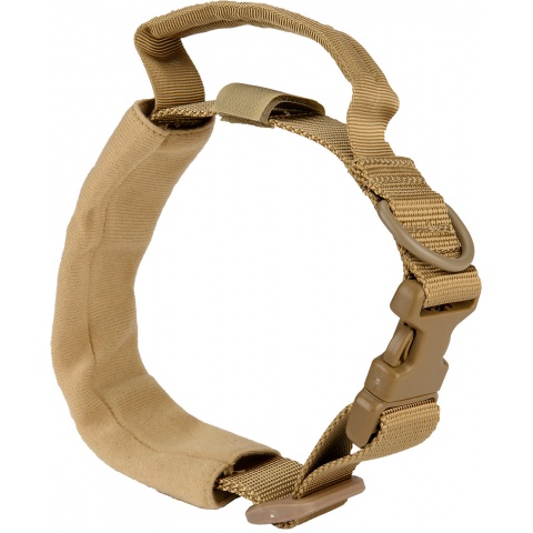 G-Force Reinforced Nylon Dog Collar w/ EVA Handle - TAN