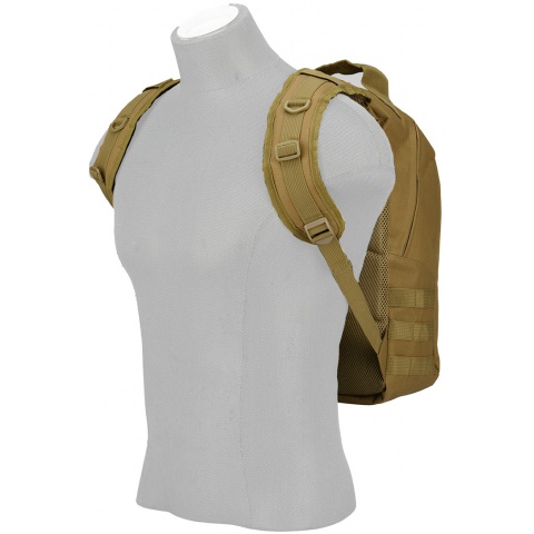 Lancer Tactical MOLLE Adhesion Scout Arms Backpack - TAN